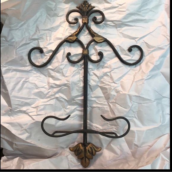 Plate Stand Holder for Wall Hanging Display Rack Hanger Metal Easel 29.5”x13”x2” - Picture 1 of 11